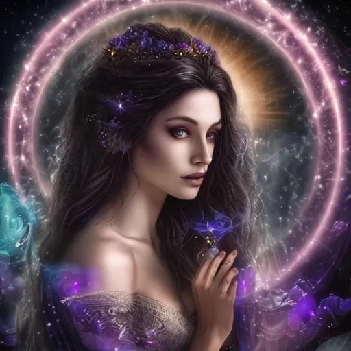 Prompt: Pretty mystical   woman