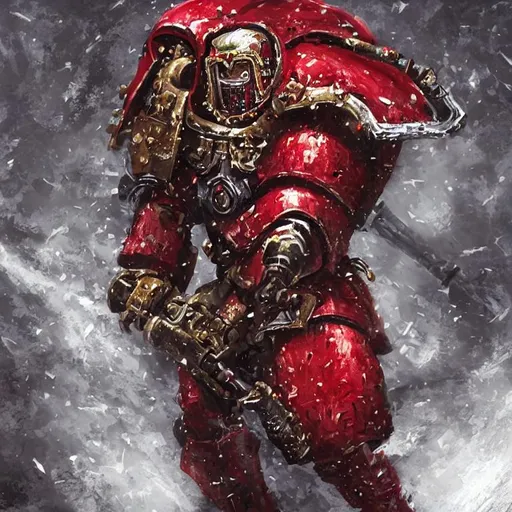 Highly Detailed Portrait Of A Blood Angel From Warha Openart