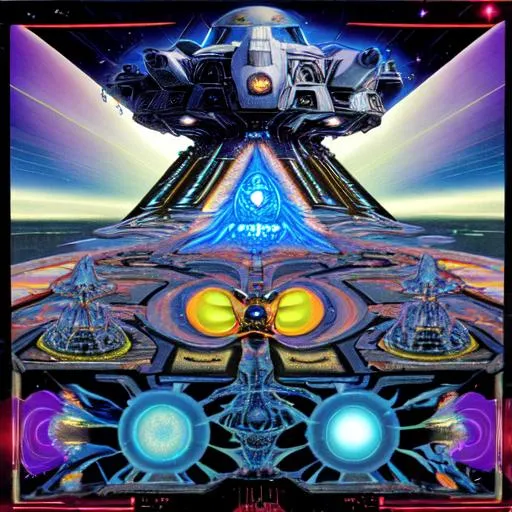 Prompt: arcturians aliens on motherboard star ships control laser sclimpt dali Carrington 
