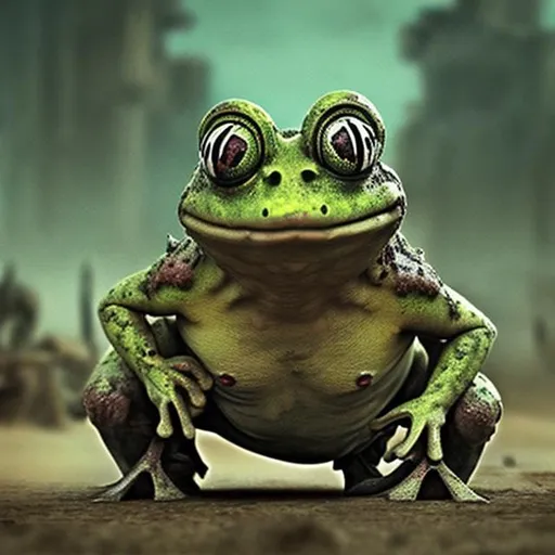 Prompt: FROG MAD MAX
