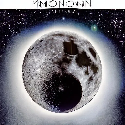 Prompt: moon album cover 