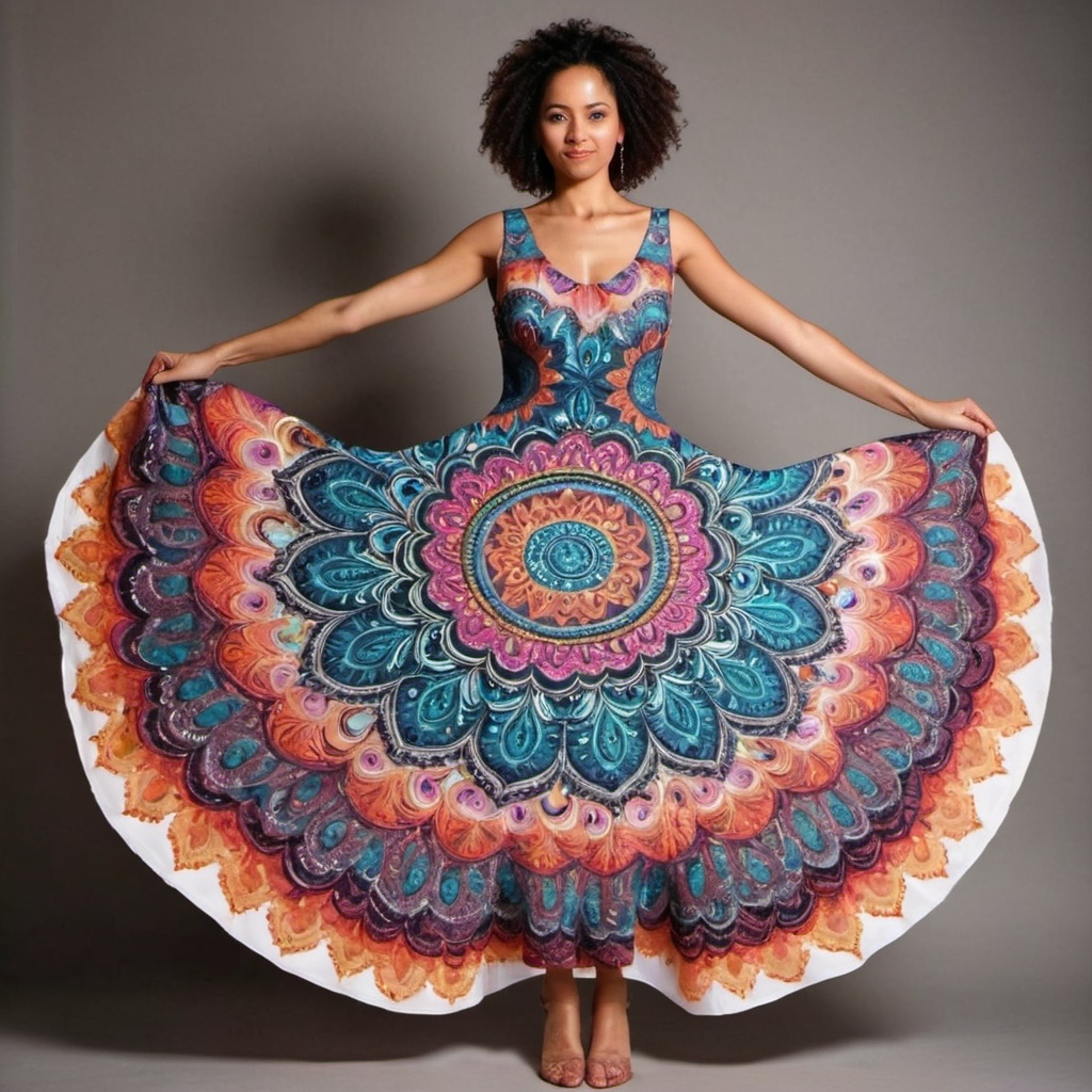 Mandala art on dresses