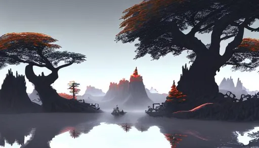 Prompt: landscape demon