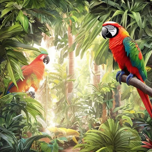 Prompt:  parrot in jungle



 

