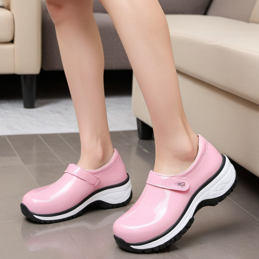 female housekeeper chunky rubber shoes