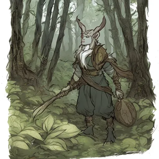 Prompt: Firbolg in the forest