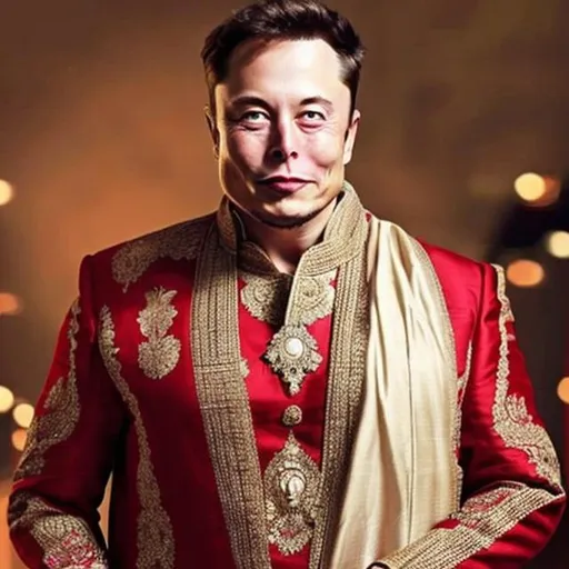 Prompt: Elon Musk in Indian dress
