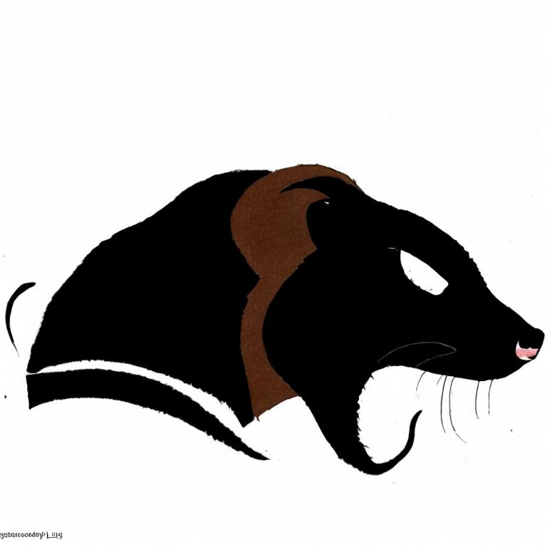 Japanese Mon of the silhouette of a Mongoose, Mongoo... OpenArt