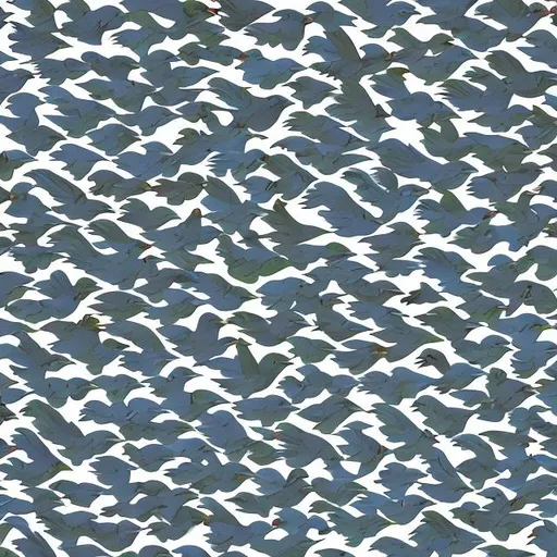 Prompt: tessellation of birds