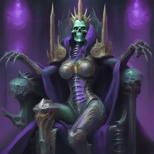 Prompt: techno lich queen
