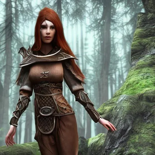 Prompt: Woman, wood elf, 8k, Skyrim, woodland, beautiful, photorealistic 