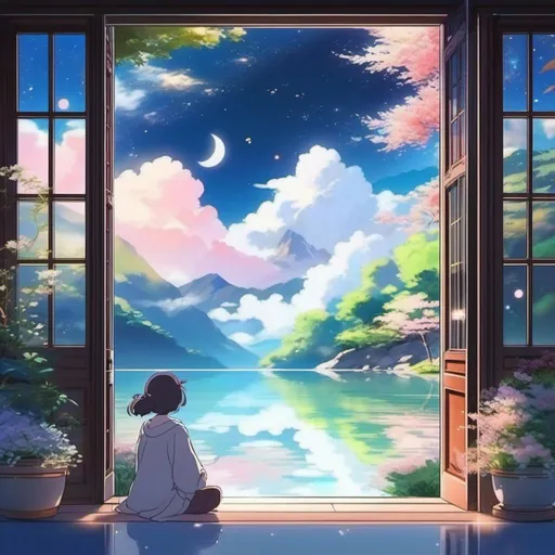 aesthetic profile picture anime ghibli simple calmin