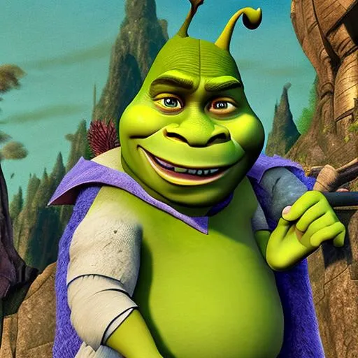 Prompt: cursed shrek