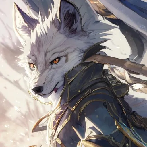 Character concept art of a majestic male anime wolf,... | OpenArt