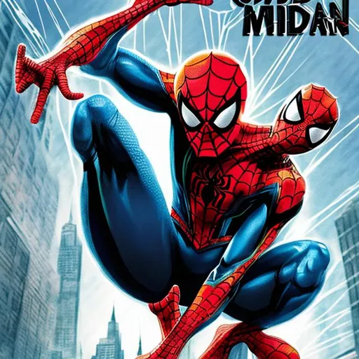 Prompt: spider man  book cover

