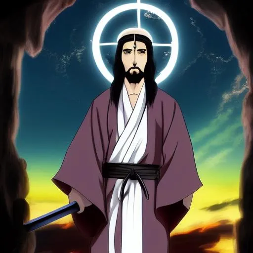 Jesus anime on Craiyon-demhanvico.com.vn