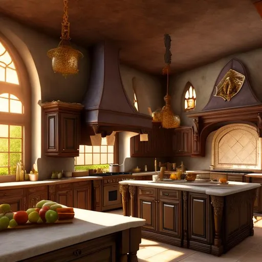 fantasy, kitchen interior, UHD, HD, 8K,