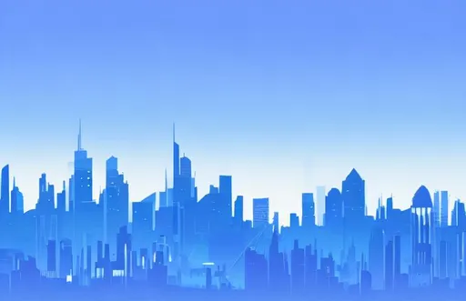 Prompt: hd pc doodle wallpaper which has sky and cyberpunk city, soft colors, minimalist style, straw yellow, Olivine green, Hooker's green, jade green, Persian green, Indigo dye blue, Black olive black,