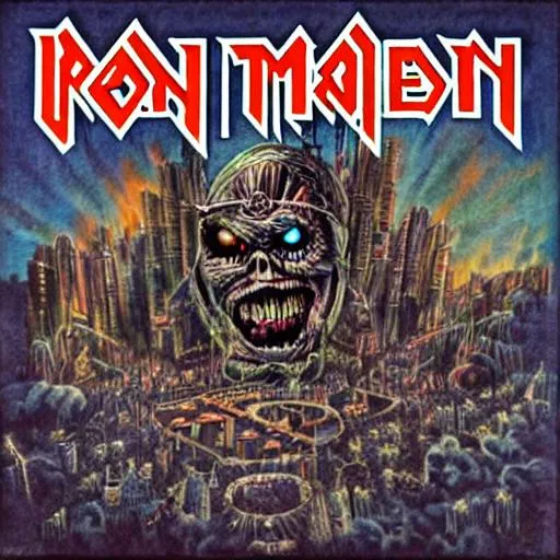 iron maiden album cover | OpenArt