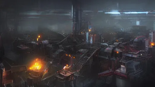 Prompt: extremely realistic, hyperdetailed, cyborg factory, machines building machines, organic, hazardous chemicals, fire, electrical sparks, high definition, ultra realistic,8K, digital art, green, body parts