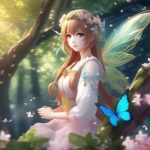 Prompt: 3d anime woman and beautiful pretty art 4k full raw HD tree fairy