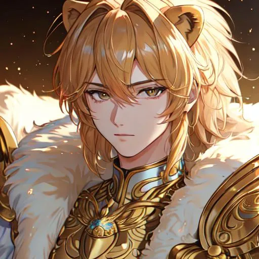 Prompt: Leo  The Lion zodiac as a 
male human, 8k, UHD,  highly detailed, close up