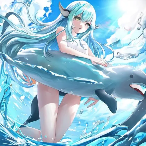 Anime Dolphin Girl Holding An Animal Background, Show Me A Picture Of A  Ray, Doctor, Show Background Image And Wallpaper for Free Download