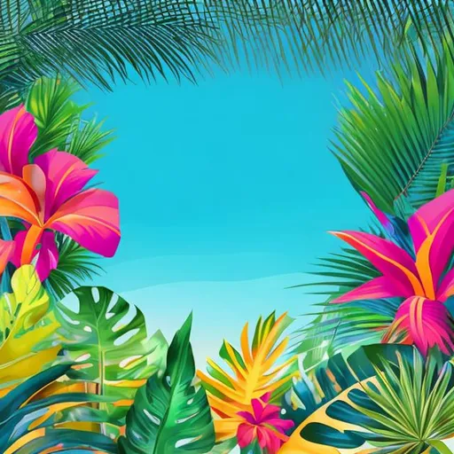 Prompt: tropical background