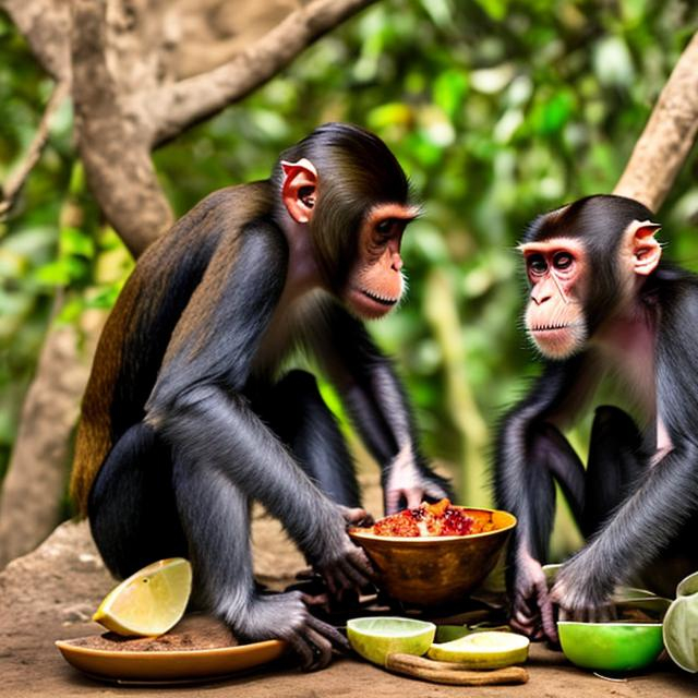 Monkeys With Africans Cooking OpenArt