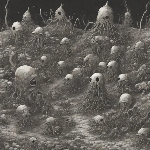 Prompt: The Anthill, masterpiece, best quality, in lovecraftian style