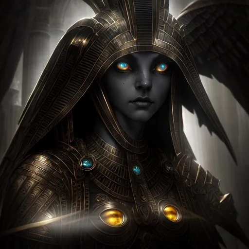 Prompt: Epic, Heroic, fantasy, ominous, cinematic lighting, 3D, HD, [{Steampunk}({grey alien}, Beautiful big reflective eyes]::2, {Greek}mythology, mist, expansive ancient Egyptian background, hyper realistic, uber detailed, 64k, high quality, sharp focus, studio photo, intricate details, highly detailed --s98500