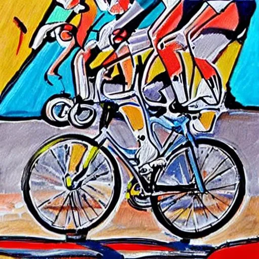 Prompt: BICYCLE RACE ART
