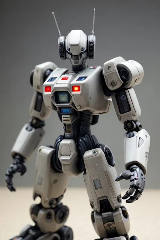 Prompt: japan anime robot look like	"	Zoids: New Century", random pose, random background, giant

vintage, miniature. (high detailed skin:1.2), 8k uhd, dslr, soft lighting, ideal human, high quality, film grain, Fujifilm XT3, hyper realistic, detailed head