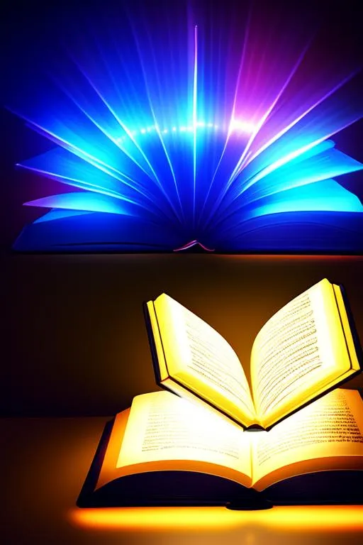 Prompt: Magic Glowing Book