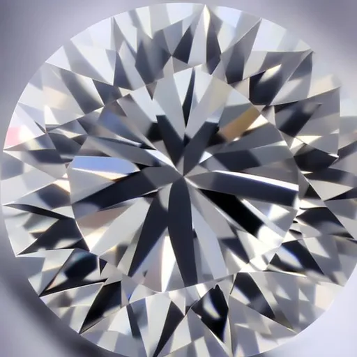 Prompt: point of view inside a brilliant cut diamond