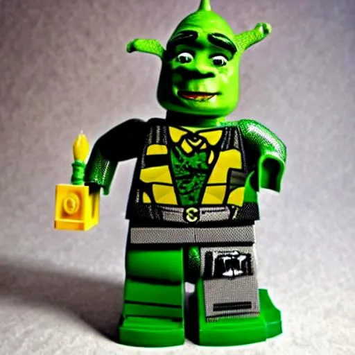 Prompt: LEGO SHREK