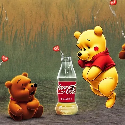 Prompt: Pooh but coke