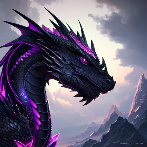 Prompt: Black sparkly dragon, pastel colors, reflective, perfect composition, hyperrealistic, super detailed, 8k, high quality, trending art, trending on artstation, sharp focus, studio photo, intricate details, highly detailed, Trending on Artstation, Cozy wallpaper, Pastel colors, soft lighting