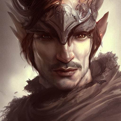 detailed portrait, male shadar kai, flyn rider elf r...