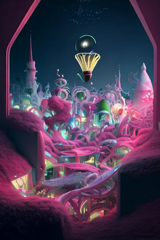 Prompt: Create conceptual art of smart wonderland