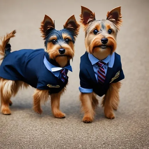 Prompt: ((Australian terrier dog)), in a suit