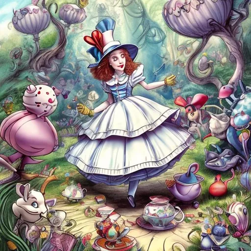 Prompt: Alice in Wonderland