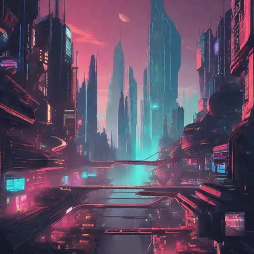 Prompt: retro futuristic city cyberpunk