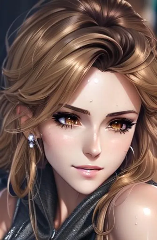 Prompt: semi-realistic anime girl, skin highlights, hair highlights, sweat,
blushing, movie scene, adult researcher, glamour, cleavage,
wonderful face, very detailed face, extremely detailed face, highly detailed face, soft smile, happy,
perfect face, perfect eyes, perfect teeth, perfect body, perfect anatomy, beautiful body, trending on instagram, trending on tiktok, trending on artstation, trending on cgsociety, white sclera,
photorealistic, masterpiece, cinematic, 16k artistic photography, epic, drama, 
romance, glamour, beauty, 
cinematic lighting, dramatic lighting, insanely detailed, soft natural volumetric cinematic lighting, award-winning photography, rendering, hd, high definition, 
highly detailed