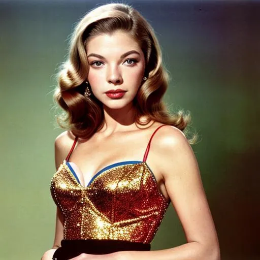 Prompt: Lauren Bacall in Color