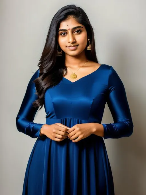 Prompt: photo realistic portrait of 23 yr Indian old female, centered in frame, facing camera, symmetrical face, ideal human, 85mm lens,f8, photography, ultra details, natural light, light background, photo, Studio lighting,masterpiece, realistic, (23 yr Indian old female), beautiful face, wearing a formal dress,with straight shoulder-length chestnut black hair worn a ponytail, dark brown eyes, wearing a formal uniform in coat,  difussed light, background green