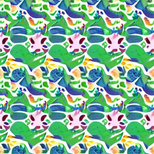 Prompt: A gecko pattern with visually striking colors 
