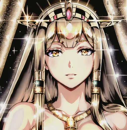 Prompt: A selfie of Cleopatra in front of the Sphinx in Egypt, 20 BC, looking regal and confident with a golden headpiece, wearing a white linen dress and surrounded by her loyal Egyptian army, Golden lights, photorealistic, Hyper-realistic textures, steampunk, Precise details, Hayao Miyazaki, Big bright eyes,Fairy tales, Incredibly high detailed, photorealistic, 12k, A dreamy and fantastical photo , cinematic light, strong light, blue, navy, violet