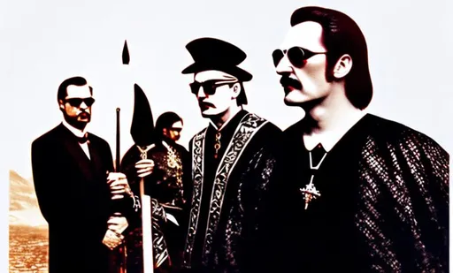 Prompt: sunglasses, lipstick, vlad the impaler, vampire