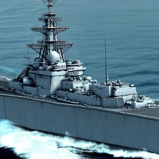 Prompt: Modern battleship